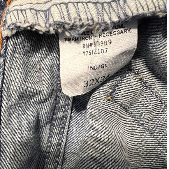 Cremieux Mens Jeans 32 x 32.5 Relaxed Straight Leg Stretch Med Wash Blue Indigo - Picture 8 of 8